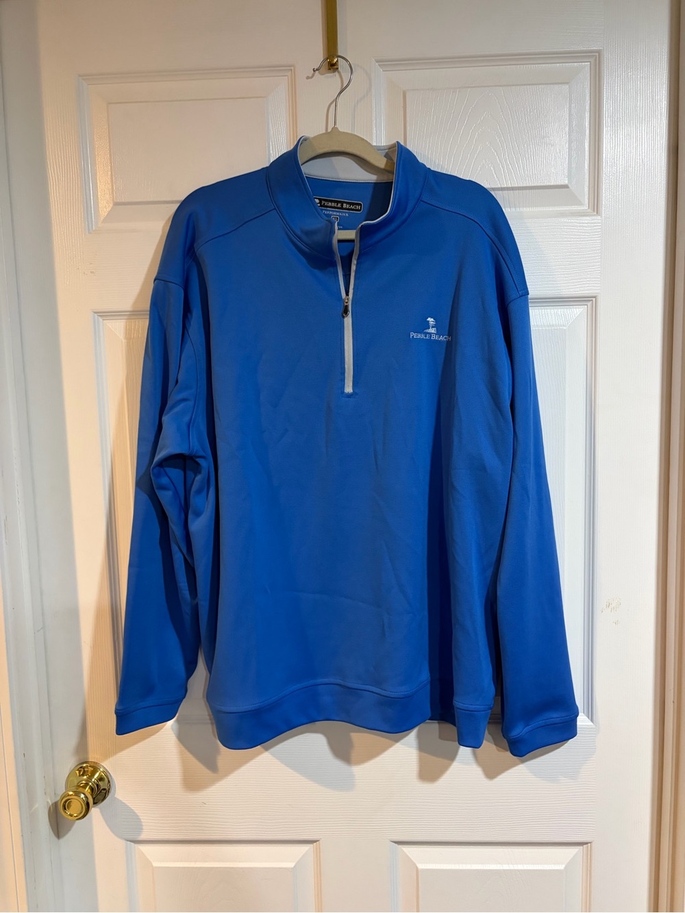 Pebble Beach Blue Quarter-Zip Pullover